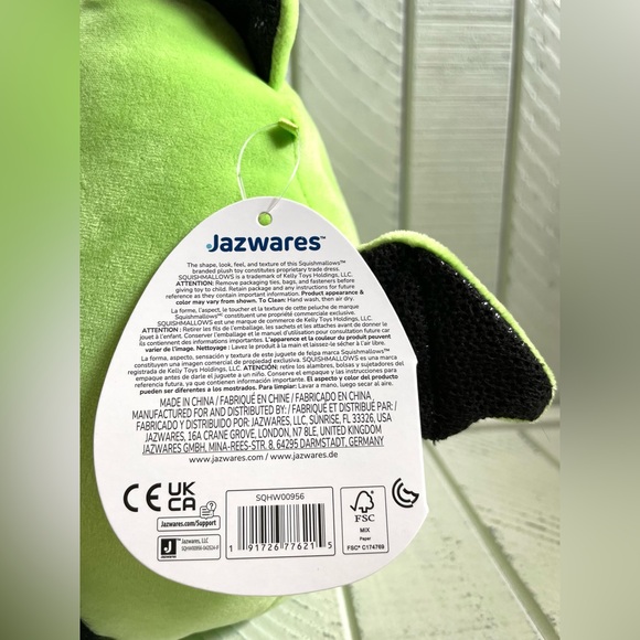 Squishmallow Halloween Leap The Bright Green Bat 8” Plush Toy Collectible NWT - Picture 3 of 6